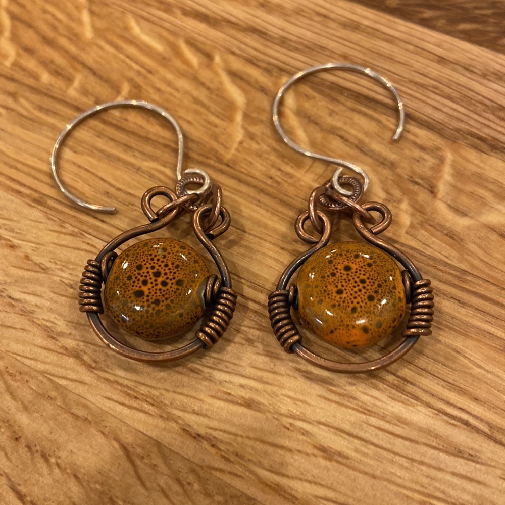 UNIQUE copper earrings!